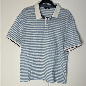 Versace Blue Striped Men's Polo Shirt
